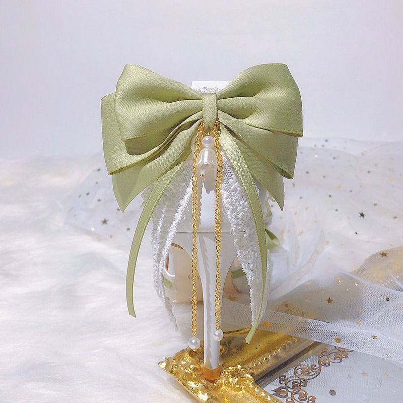 VougeVamp Green Pearl Lace Lolita High Heels for Women - Elegant Pointed Toe Thin Heel Ankle Strap Bridal Designer Pumps