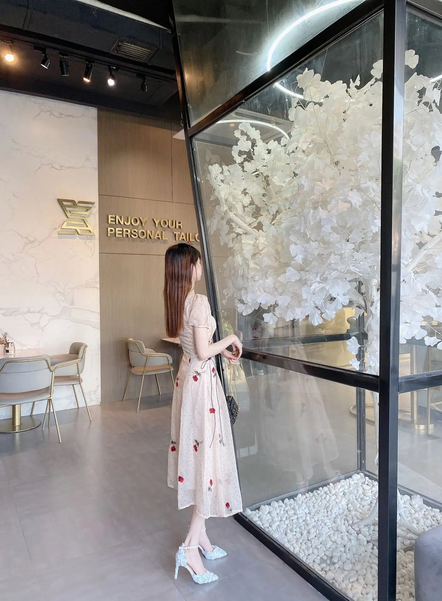 VougeVamp Blue Lace Flower Wedding Sandals for Women - Elegant Pointed Toe Stiletto High Heel Ankle Strap Pearl Rhinestone Pumps