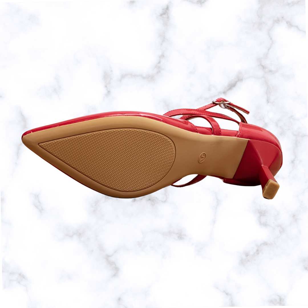 VougeVamp Elegant Glitter Stiletto Heels – Strappy Pointed Toe Pumps for Weddings & Parties