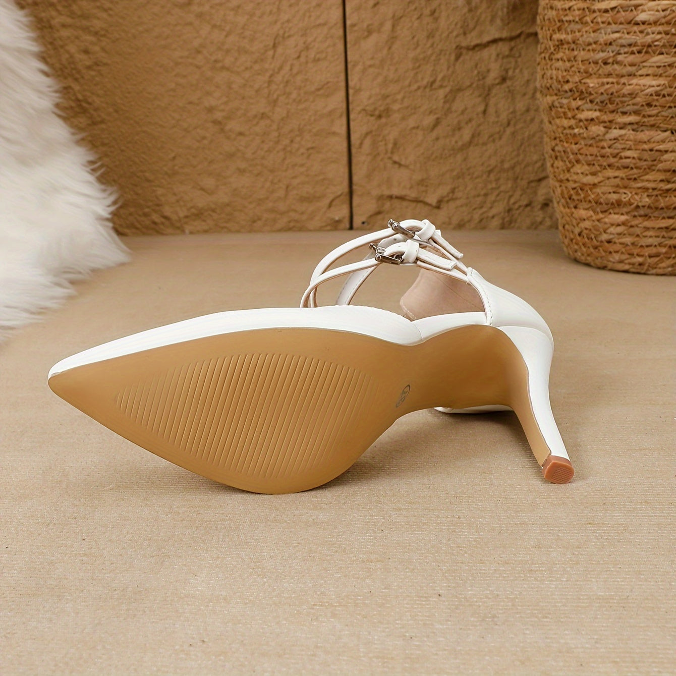 VougeVamp Elegant High-Heeled Stiletto Bridal Pumps – Pointed-Toe Hollow Design for Weddings, Banquets & Formal Events